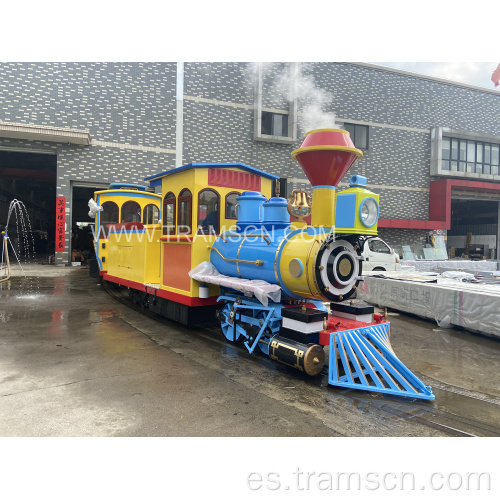 Equipo de parque de atracciones tren eléctrico.